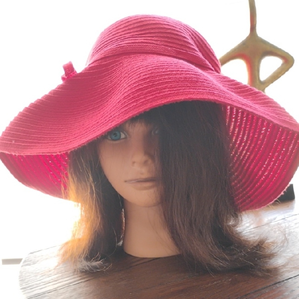 🚨B2G1 AUGUSTA Chic Red Wide-Brimmed Hat